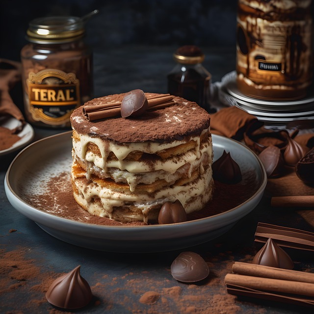 Free ai generated cake tiramisu illustration