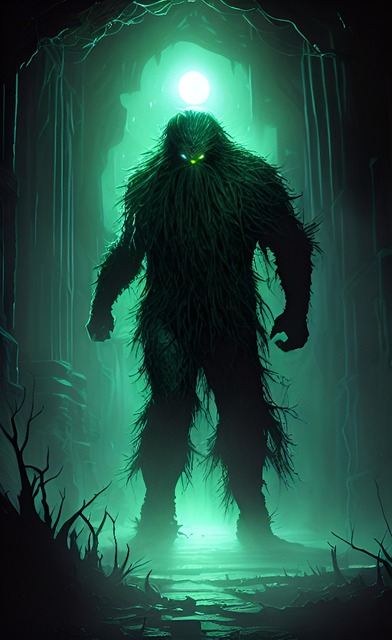Free swamp creature monster humanoid illustration