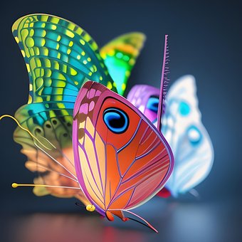 Free Ai Generated Butterflies illustration and picture
