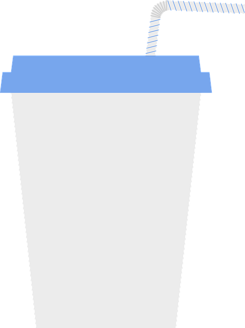 Free juice cup straw vector