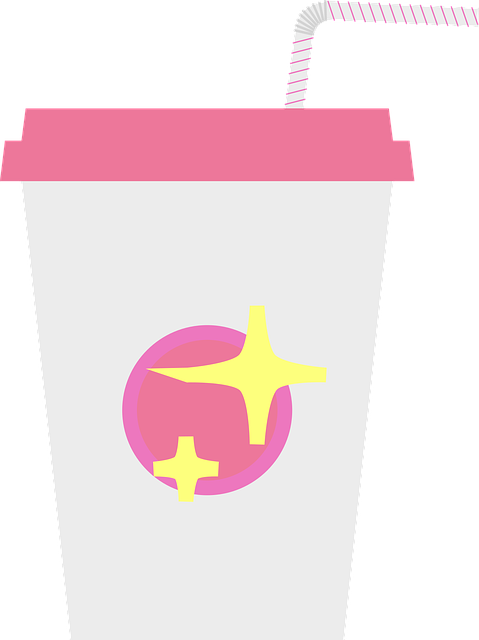 Free juice cup straw vector