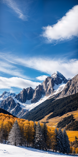 Ai Generado, Montañas, Bosque, Nubes