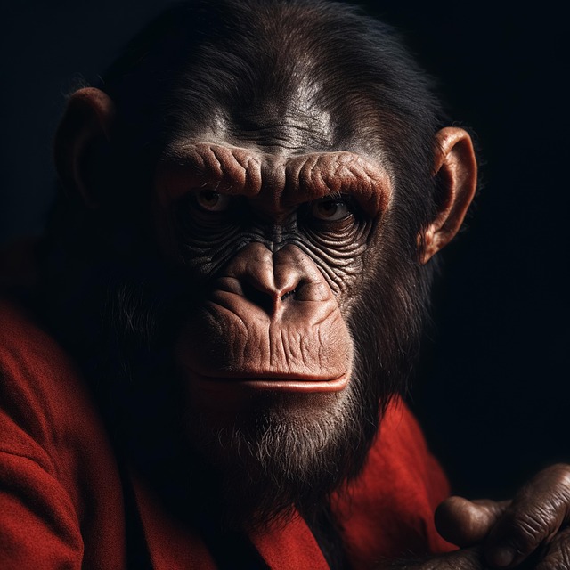 Free ai generated chimpanzee ape illustration