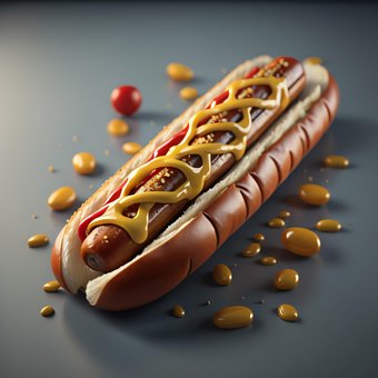 Hotdog, Pølse, Måltid, Fastfood