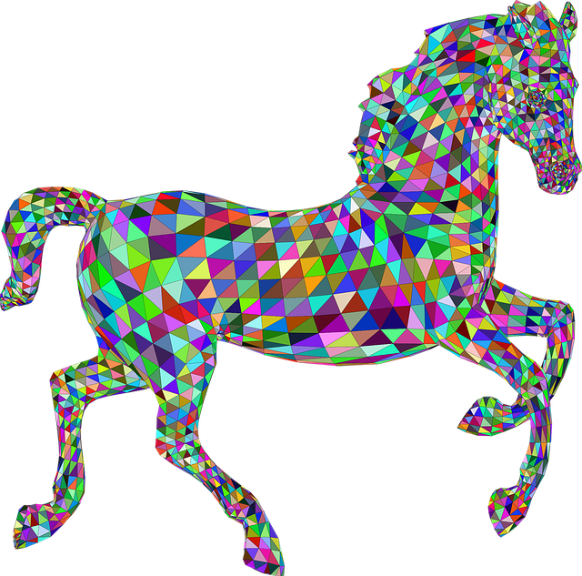 Pferd, Natur, Tier, Niedrige Poly