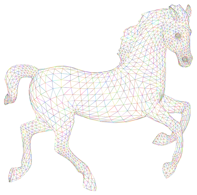 Pferd, Tier, Niedrige Poly, Geometrisch