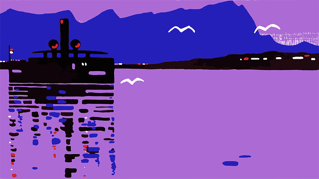 Free ship boat ocean vector