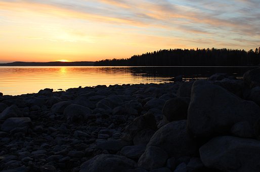 Free Sunset Lake photo and picture