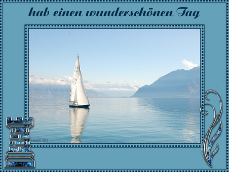 Grüße, Gruß, Boot, Liebe, Romantik