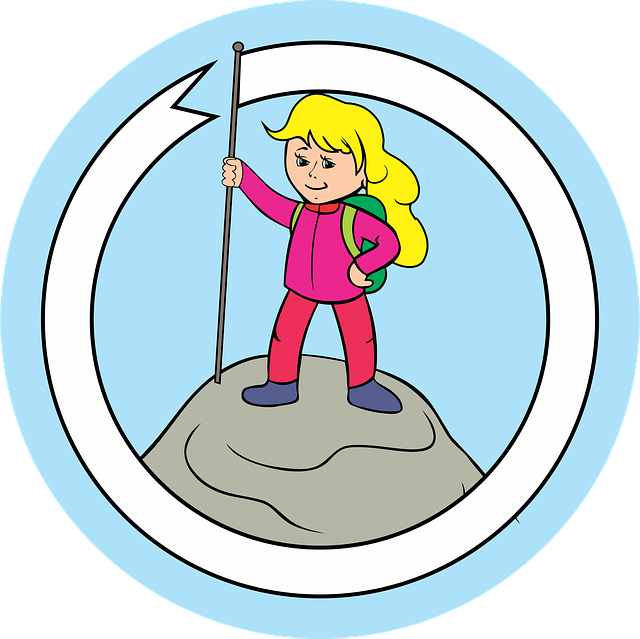 Free conqueror child mountain illustration