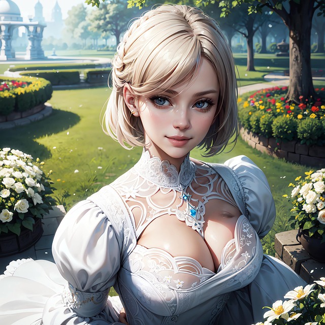 Free ai generated woman flowers illustration