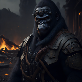 Free Ai Generated Gorilla illustration and picture