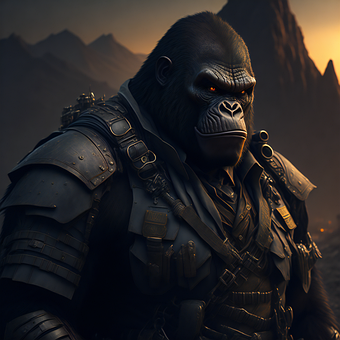 Free Ai Generated Gorilla illustration and picture