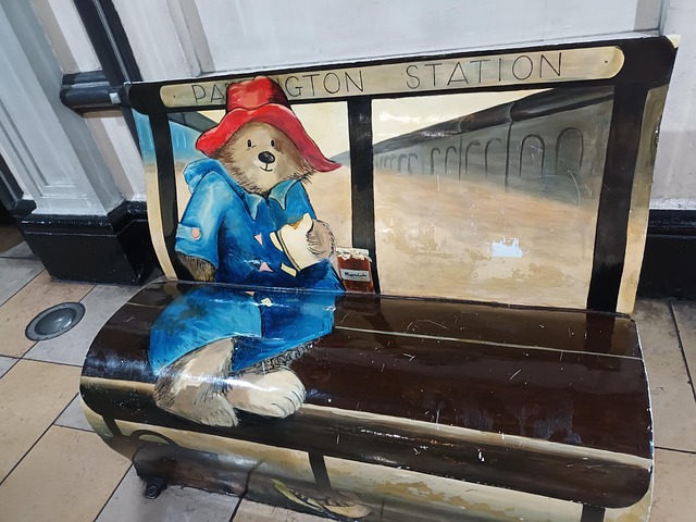 Paddington, Bär, Bahnhof, Eisenbahn, Zug