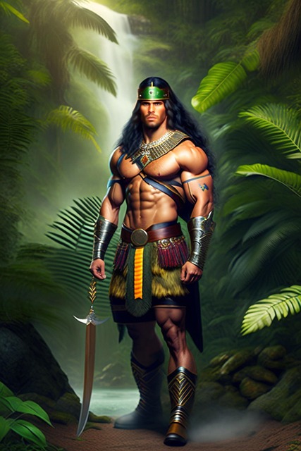 Download free HD stock image of Ai Generated Man Free ai generated man warrior illustration