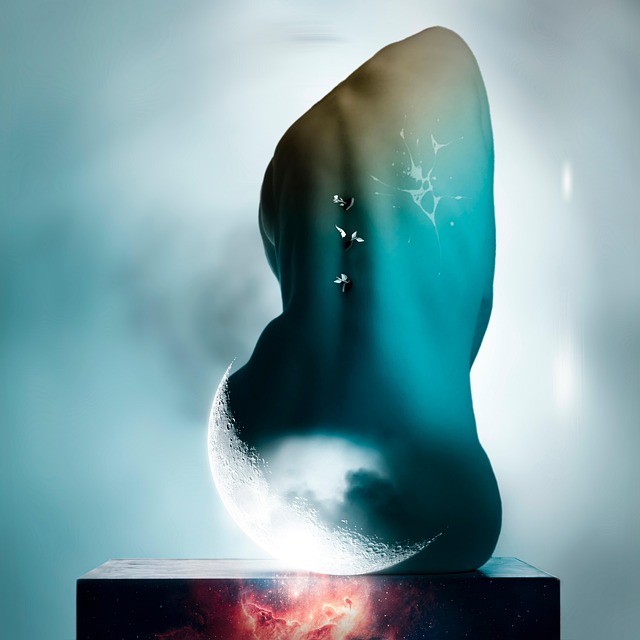 Free surreal art woman illustration