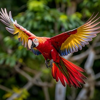 Free Ai Generated Scarlet Macaw illustration and picture