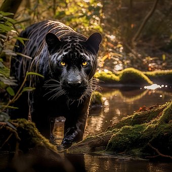 Free Black Panther Big Cats illustration and picture