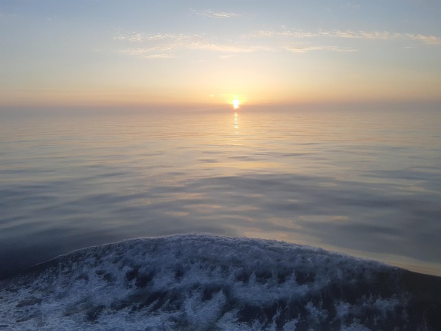 Zachód Słońca, Ocean, Medytacja, Spokój
