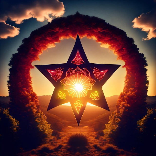 Free Star Sunset illustration and picture
