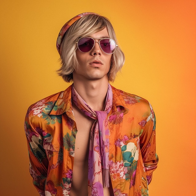 Free ai generated man hippie illustration