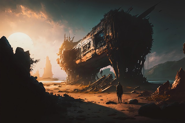 Free ai generated ruins abandoned illustration