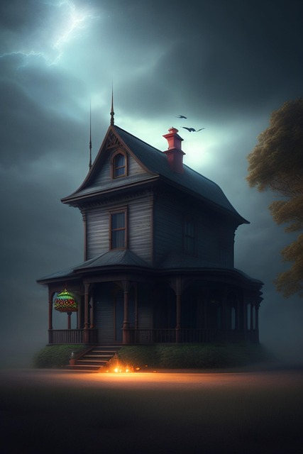 Free trees light haunted illustration