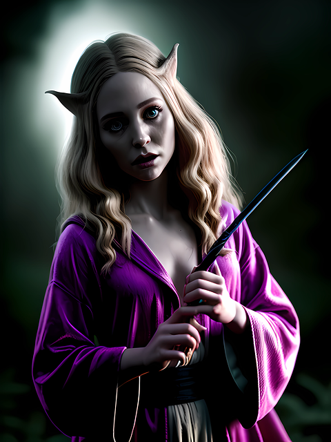 Elfe, Magie, Zauberstab, Robe, Fantasy