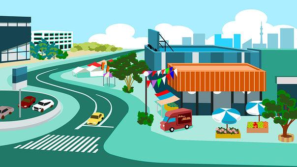 Free Market Shopping illustration and picture