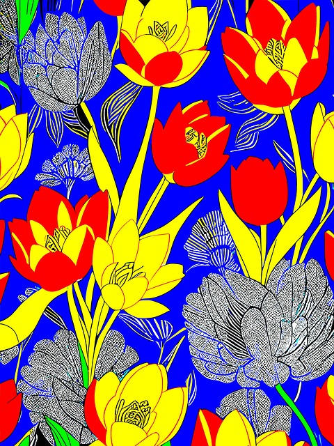 Blume, Rot, Abstrakt, Tulpen, Bunt