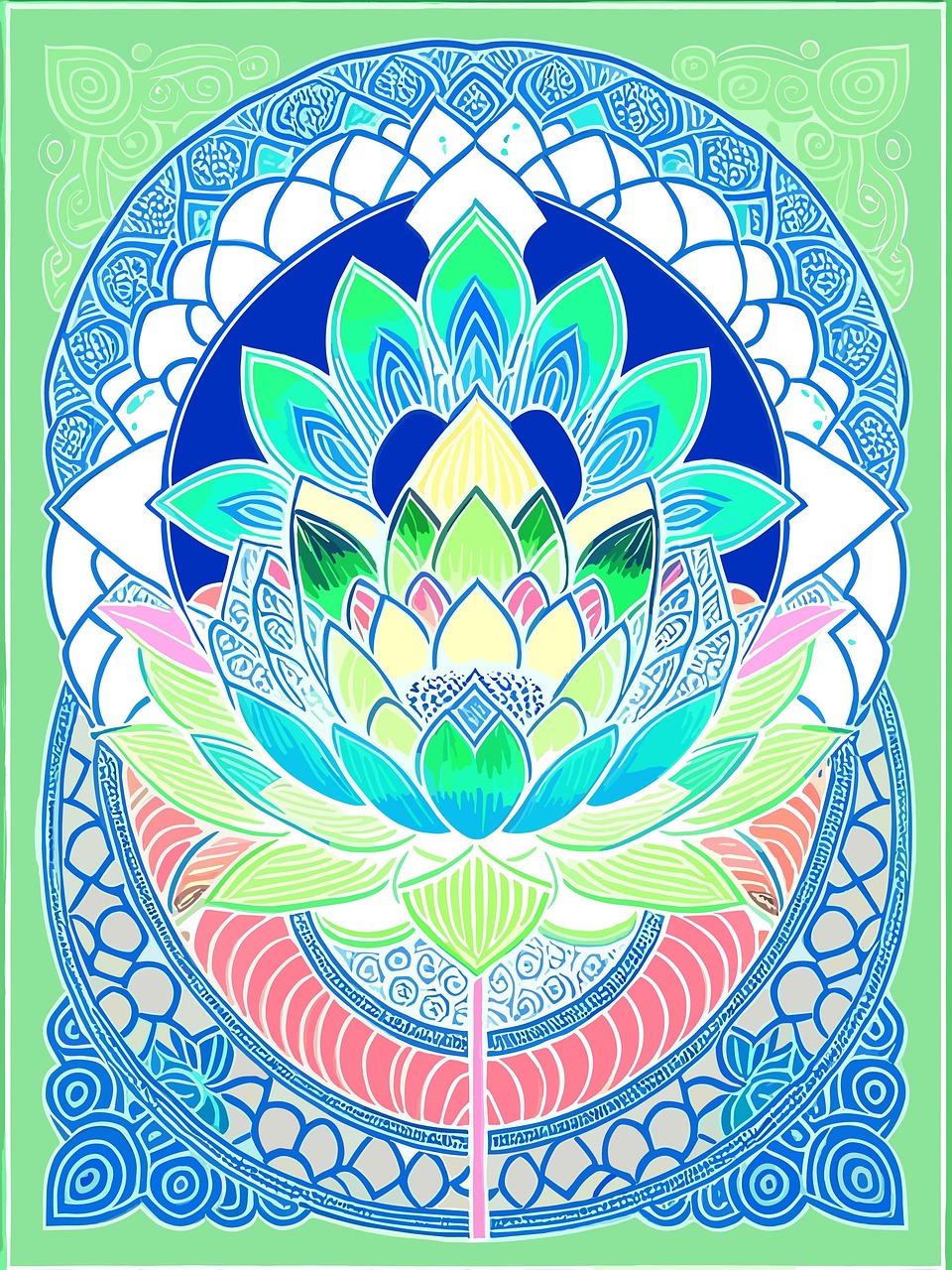 Download Lotus, Flower, Yoga. Royalty-Free Stock Illustration Image