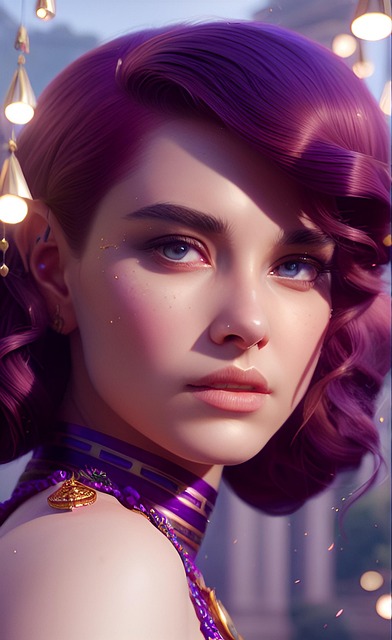Vrouw, Portret, Schoonheid, Violet