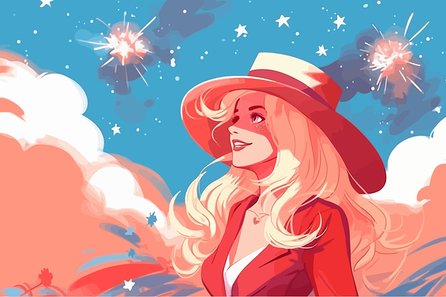 Free ai generated woman blonde illustration