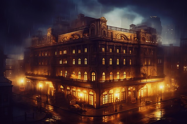Free digital art cityscape night illustration