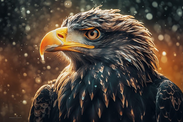 Free eagle raptor raining illustration