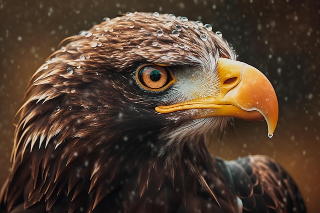 Free eagle bird raining illustration