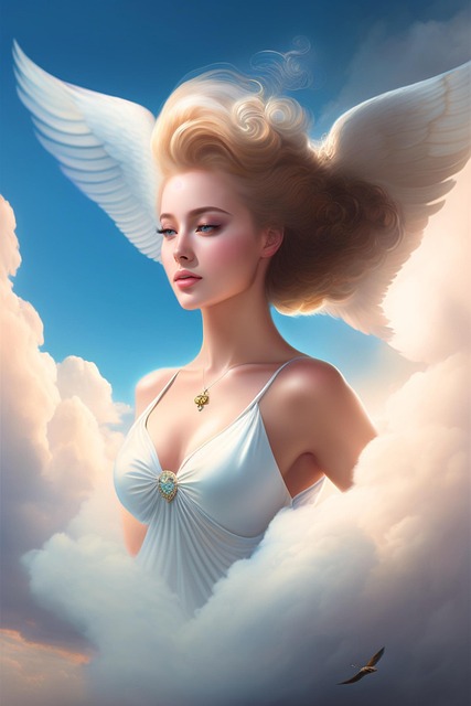 Free ai generated angel woman illustration