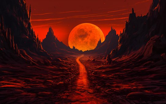 Free Moon Road illustration and picture