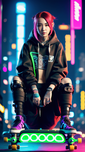 Ai Genereret, Pige, Cyberpunk