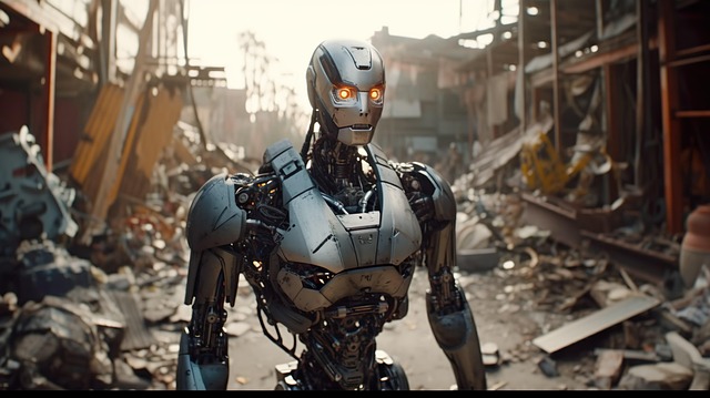 Free ai generated robot humanoid illustration