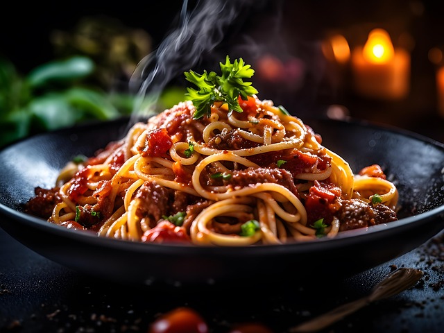 Free ai generated spaghetti bolognese pasta illustration