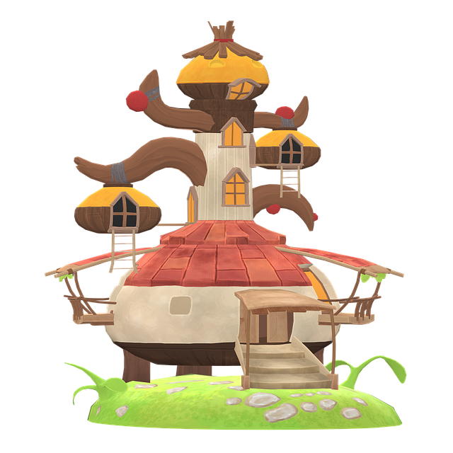 Free tree house home habitat illustration