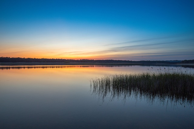 Lago, Atardecer, Crepúsculo, Cielo