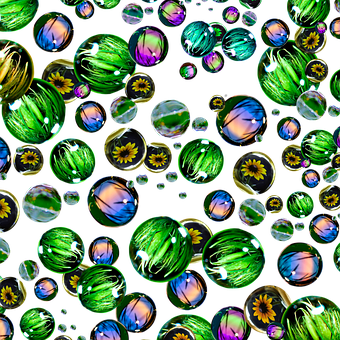 Free Bubbles Flowers illustration and picture