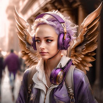 Free Young Woman Angel photo and picture