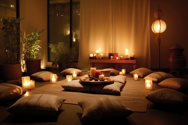 Free meditation room place to meditate room to relax illustration
