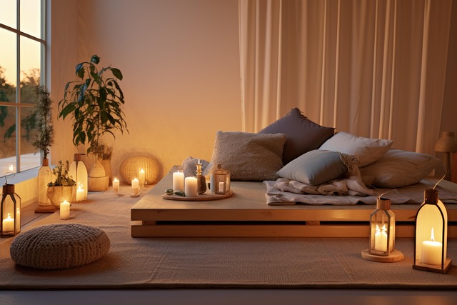 Free meditation room place to meditate room to relax illustration