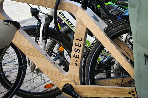 Cykel, Cykel Stel, Træramme, Træ Cykel