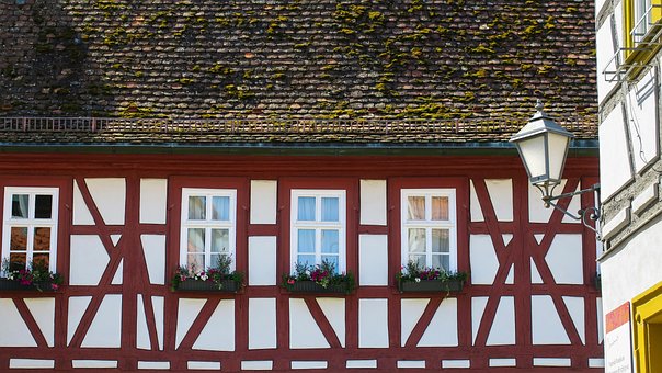 Bindingsværk, Facade, Hus Foran, Hus