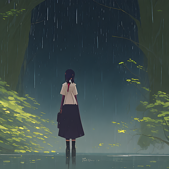 Free Forest Girl illustration and picture